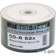 Диски CMC CD-R 80 52x Bulk/50 Full Ink Print 