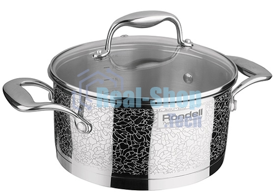 Кастрюля RONDELL RDS-343 Vintage 3,0л RONDELL RDS-343 с/кр. 3,0 л. Vintage. Диаметр: 20 см. Объем: 3.0 л. Высококачественная пищевая сталь 18/10. Толщина стенок 0.7 мм. Тройное вштампованное, а затем вплавленное дно 6.4 мм. Жидкостекольная внешняя деколь. Отметки литража на внутренней поверхности посуды. Крышка из термостойкого стекла с отверстием для выпуска пара. Клепочное крепление аксессуаров. Упаковка - подарочная коробка. Буклет с рецептами. Подходит для всех видов плит. Не подходит для использования в посудомоечных машинах.