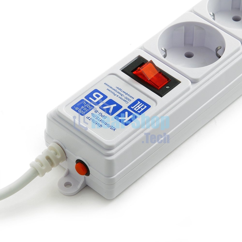 Сетевой фильтр Power Cube B 0,5 м 5 розеток (белый) 10А/2,2кВт