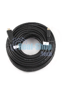 Кабель Cablexpert HDMI CC-HDMI4-30M, 19M/19M, v1.4, медь, позол.разъемы, экран, усилитель сигнала, 30м, черный, пакет