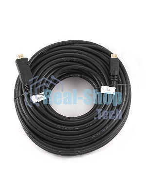 Кабель Cablexpert HDMI CC-HDMI4-30M, 19M/19M, v1.4, медь, позол.разъемы, экран, усилитель сигнала, 30м, черный, пакет