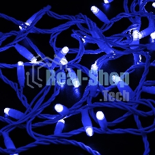 Гирлянда Neon-night Нить 10м, постоянное свечение, белый ПВХ, 230В, синий