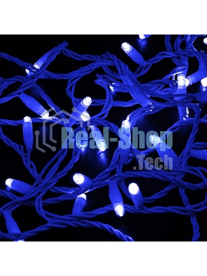 Гирлянда Neon-night Нить 10м, постоянное свечение, белый ПВХ, 230В, синий