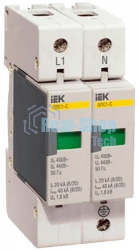 Ограничитель перенапряжения ОПС1-C 2P ИЭК MOP20-2-C