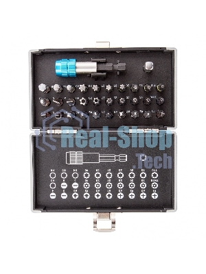 Набор бит Gross 11363 магнитный адаптер, сталь S2, пластиковый кейс, 32 предм.