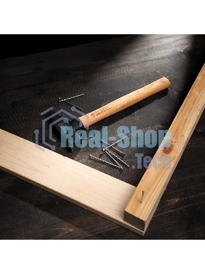 Молоток слесарный Denzel 1000 г, кованый квадратный боек, буковая рукоятка