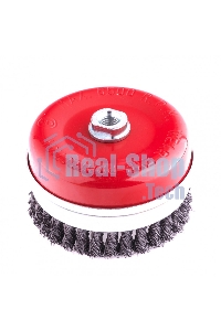 Щетка Matrix для УШМ Heavy Duty, 125 мм, М14, Чашка, крученая проволока 0,5 мм