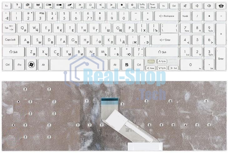 Клавиатура для ноутбука Gateway NV55S NV57H NV75S NV77H TS45 белый