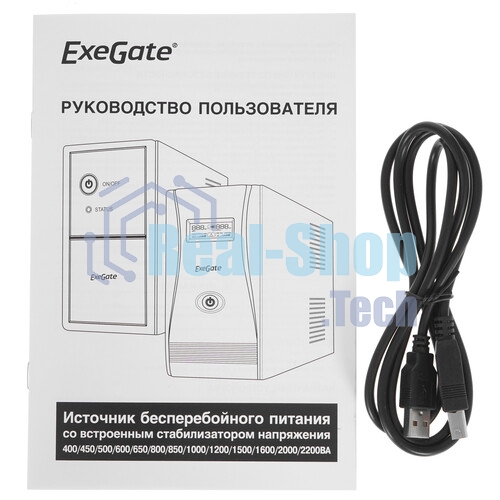 Источник бесперебойного питания ExeGate SpecialPro Smart LLB-1000.LCD.AVR.C13.RJ.USB / 1000 ВА / 650 Вт / 6 x IEC 320 C13