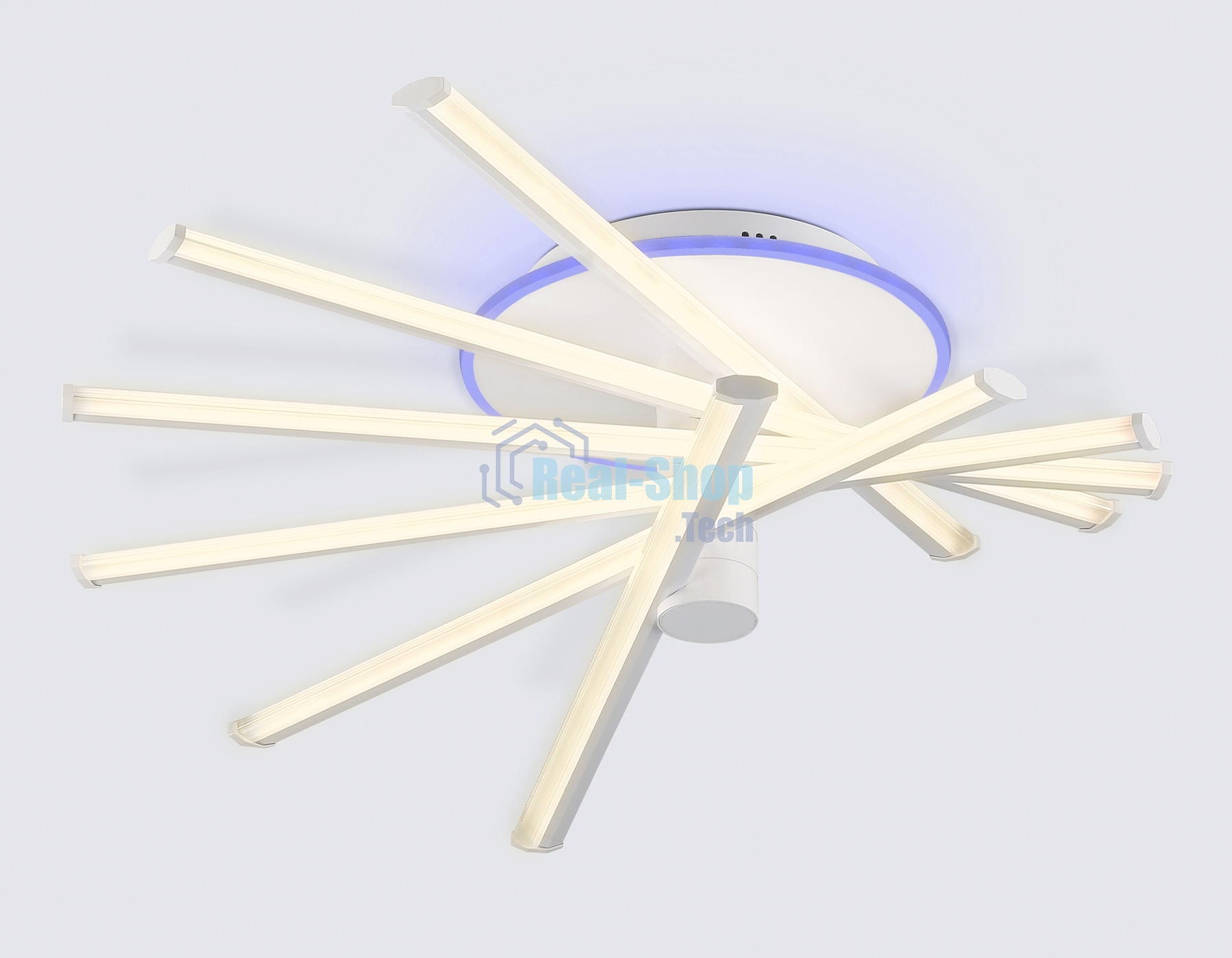 Потолочный светодиодный светильник Ambrella light FL6231 WH белый 88W 3000K-6400K+RGB 605*605*200 (ПДУ ИК)