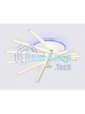 Потолочный светодиодный светильник Ambrella light FL6231 WH белый 88W 3000K-6400K+RGB 605*605*200 (ПДУ ИК)