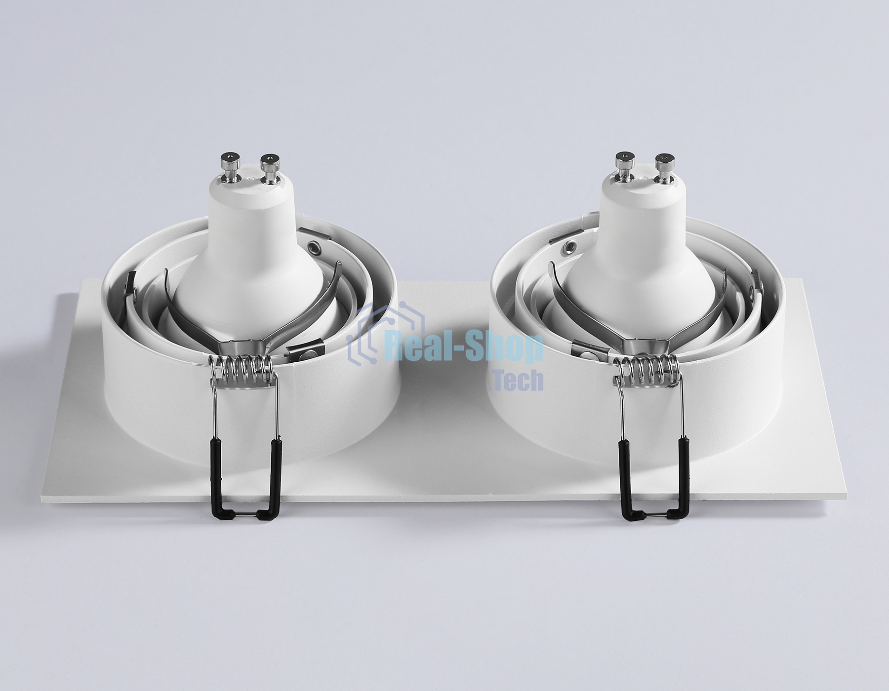 Встраиваемый поворотный точечный светильник Ambrella light TN102759/2 WH белый IP20 GU5.3/2 200*100*32