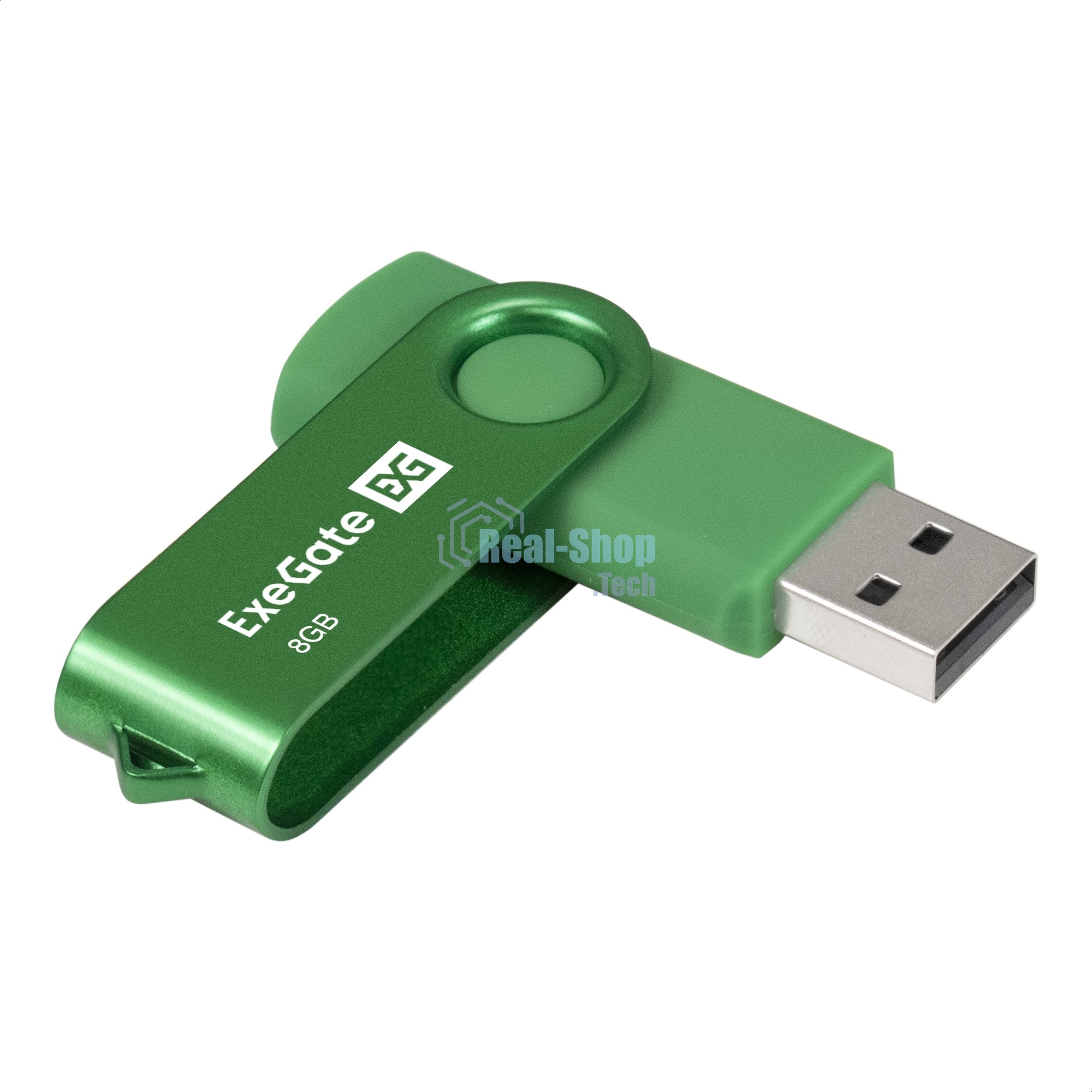 Exegate EX302036RUS USB-флеш накопитель ExeGate Jet 8GB зеленый (USB2.0, 480Mbps, пластик/металл)