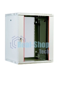 Шкаф настенный ЦМО ШРН-М-12.500 12U 600x520мм пер.дв.стекл съемные бок.пан. 50кг серый
