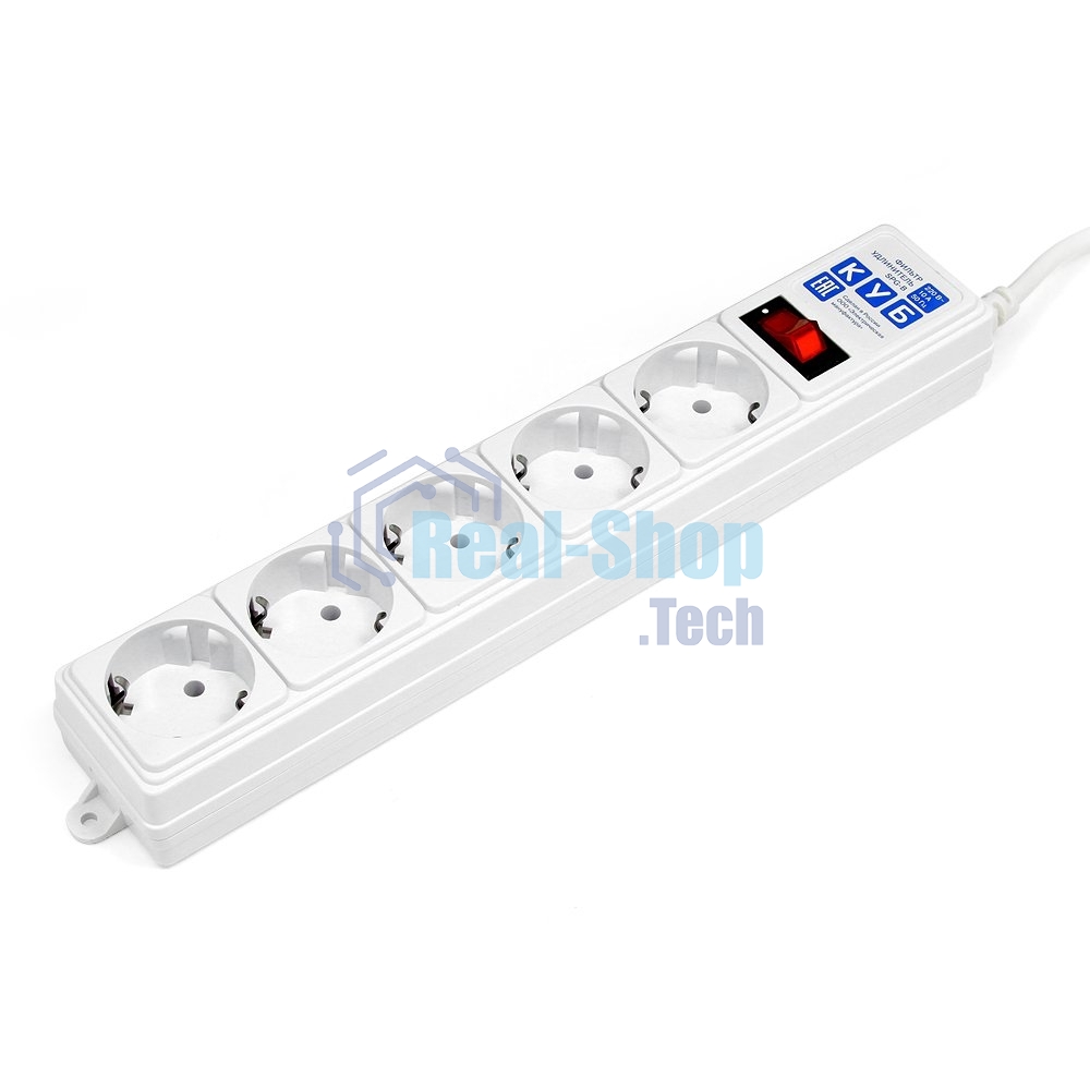Сетевой фильтр Powercube SPG-B-15-WHITE 5 м (5 розеток) белый (коробка)