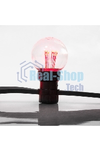 Гирлянда Neon-night LED Galaxy Bulb String 10м, черный каучук, 30 лампx6 LED красный, влагостойкая IP65