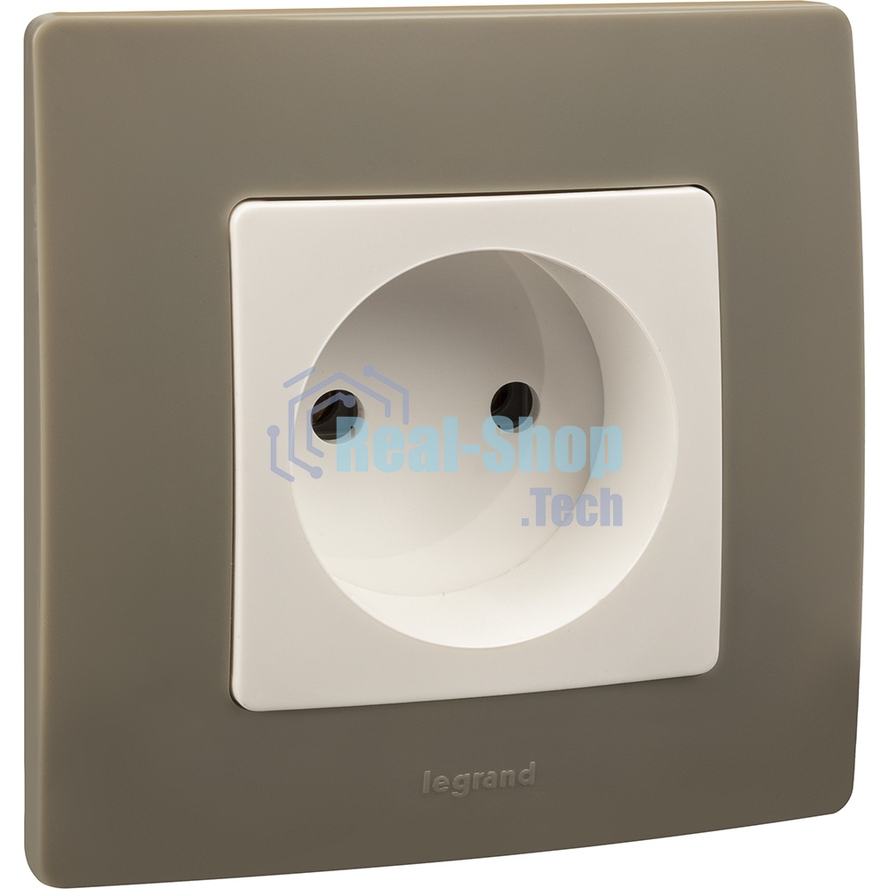 Розетка 2К винты, белый ETIKA