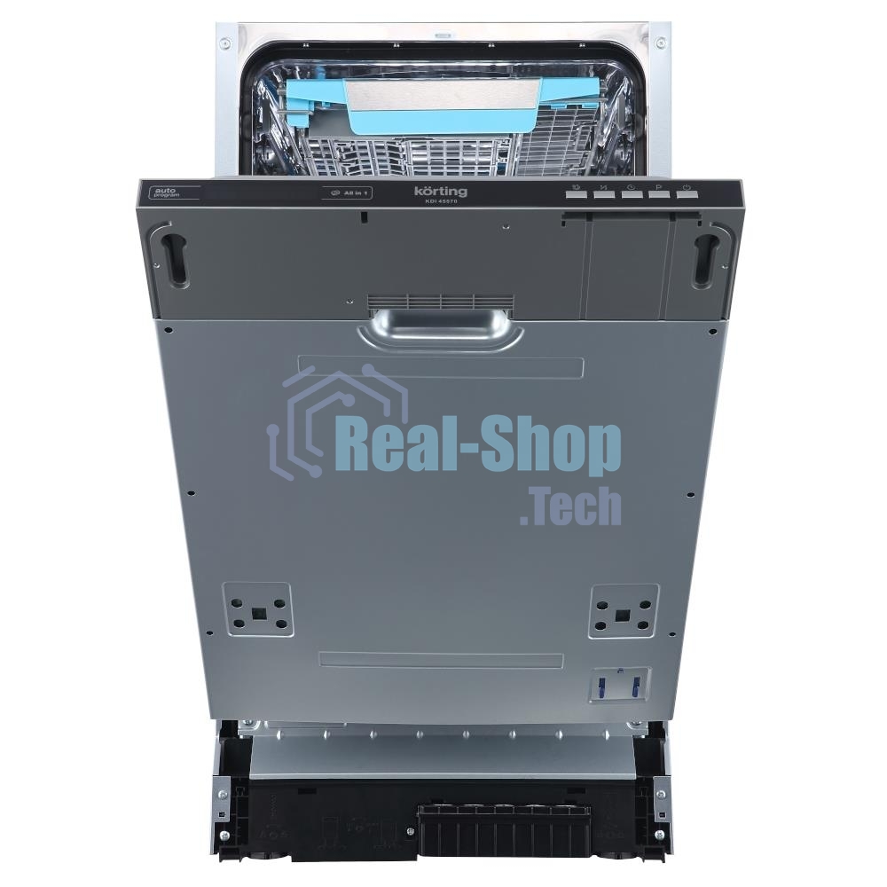 Встраиваемая посудомоечная машина Korting KDI 45570, нержавеющая сталь, 44.8 см, 10 компл., 47 дБ, класс A++