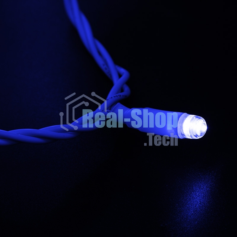 Гирлянда Neon-night Нить 10м, постоянное свечение, белый ПВХ, 230В, синий