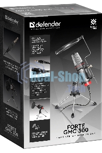 Микрофон Defender Forte GMC 300 3,5 мм, провод 1.5 м