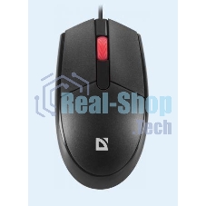 Мышь проводная Defender Delta MM-523 черный, 1000 dpi, USB, кнопки - 3