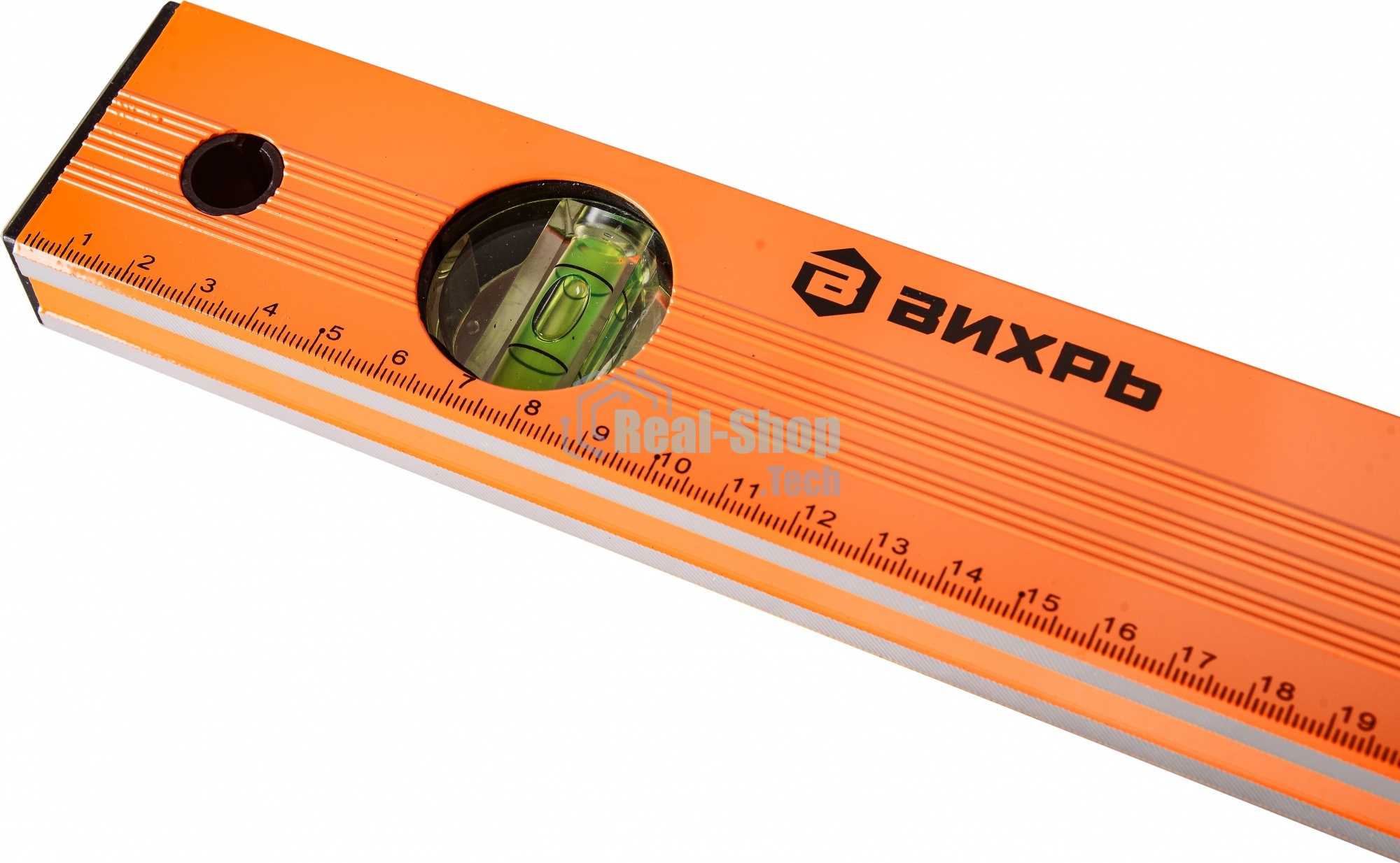 Уровень алюминиевый ВИХРЬ 1000мм фрезерованный 3 глазка