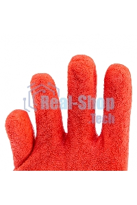 Перчатки трикотажные Сибртех полиэфирные, латексное рельефное покрытие