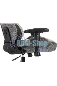 Кресло игровое Zombie Ghost Fabric серый Light-19 крестов. пластик