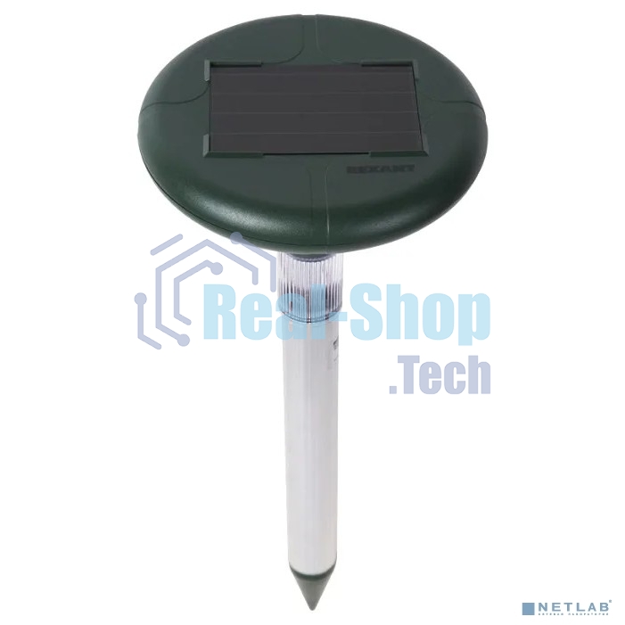 Ультразвуковой отпугиватель змей на солнечной батарее с подсветкой Rexant