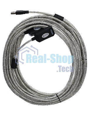 Кабель VCOM VUS7049-15M Кабель-адаптер USB2.0-repeater, удлинительный активный Am-->Af 15м