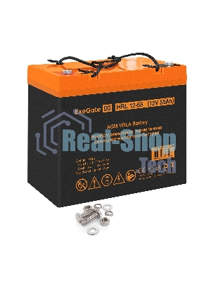 Аккумуляторная батарея ExeGate EX285652RUS HRL 12-55 (12V 55Ah, под болт М6)