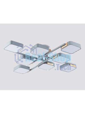 Светильник Ambrella light FL4889/8 GR/WD серый/дерево 144W 3000-6000K 960*960*160 (без ПДУ)