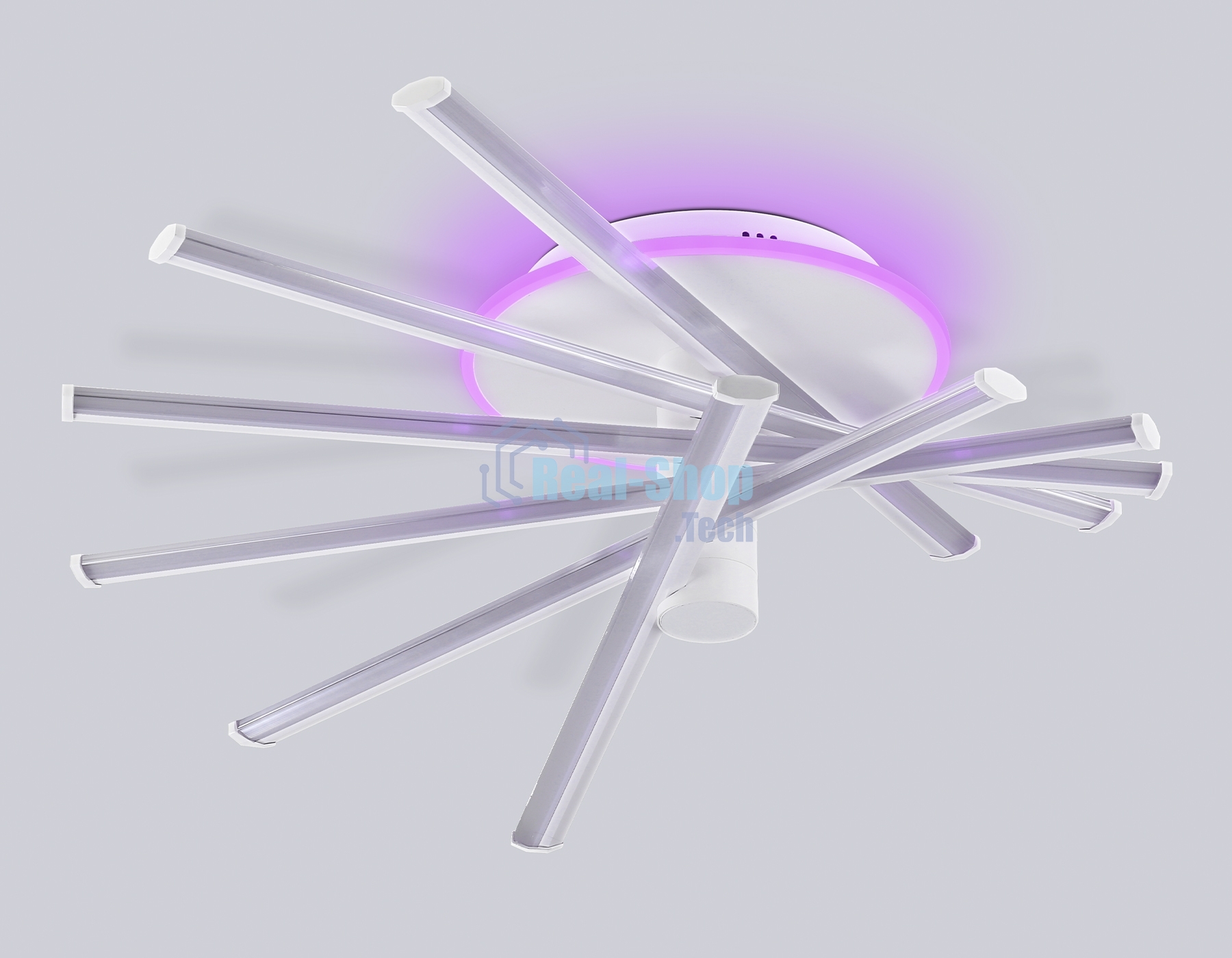 Потолочный светодиодный светильник Ambrella light FL6231 WH белый 88W 3000K-6400K+RGB 605*605*200 (ПДУ ИК)