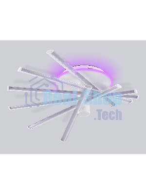Потолочный светодиодный светильник Ambrella light FL6231 WH белый 88W 3000K-6400K+RGB 605*605*200 (ПДУ ИК)