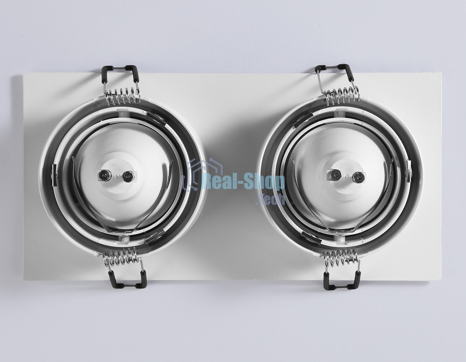 Встраиваемый поворотный точечный светильник Ambrella light TN102759/2 WH белый IP20 GU5.3/2 200*100*32