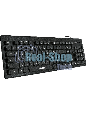 Клавиатура SVEN KB-C7500EL проводная, USB Type-A, чёрный
