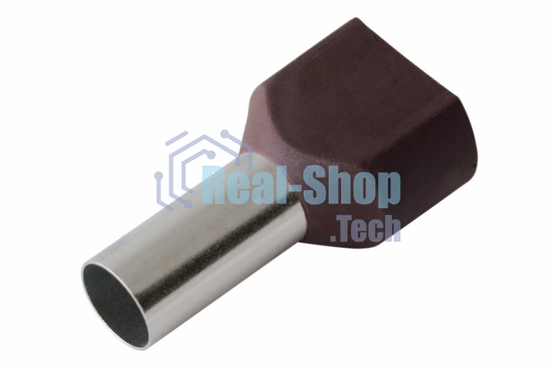 Наконечник штыревой втулочный изолированный Rexant F-14 мм 2х10 мм² (НШВи(2) 10-14/Ги2 10-14) красный