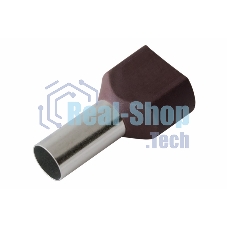 Наконечник штыревой втулочный изолированный Rexant F-14 мм 2х10 мм² (НШВи(2) 10-14/Ги2 10-14) красный