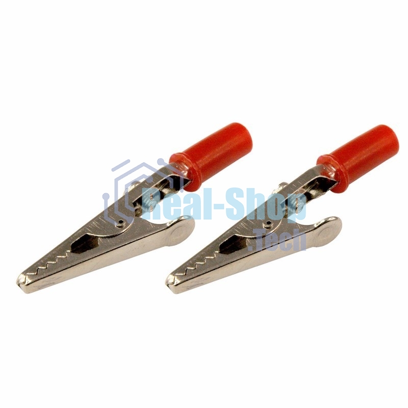 Зажим крокодил Rexant, длина 53 мм, ток 15A, 2 шт.