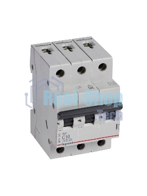 Выключатель автоматический модульный 3п C 10А 4.5кА RX3 Leg 419706
