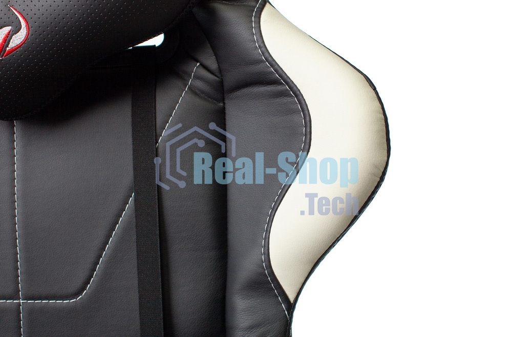 Кресло игровое Бюрократ VIKING 5 AERO WHITE черный/белый искусственная кожа