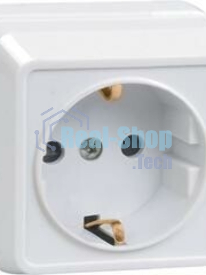 Розетка IEK ERO11-K01-16-DC РС20-3-ОБ 1местн. c з/к 16А откр.уст. ОКТАВА (белый)