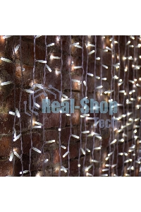 Гирлянда Светодиодный Дождь 2х3 м, эффект мерцания, прозрачный провод, 230 В, диоды белые