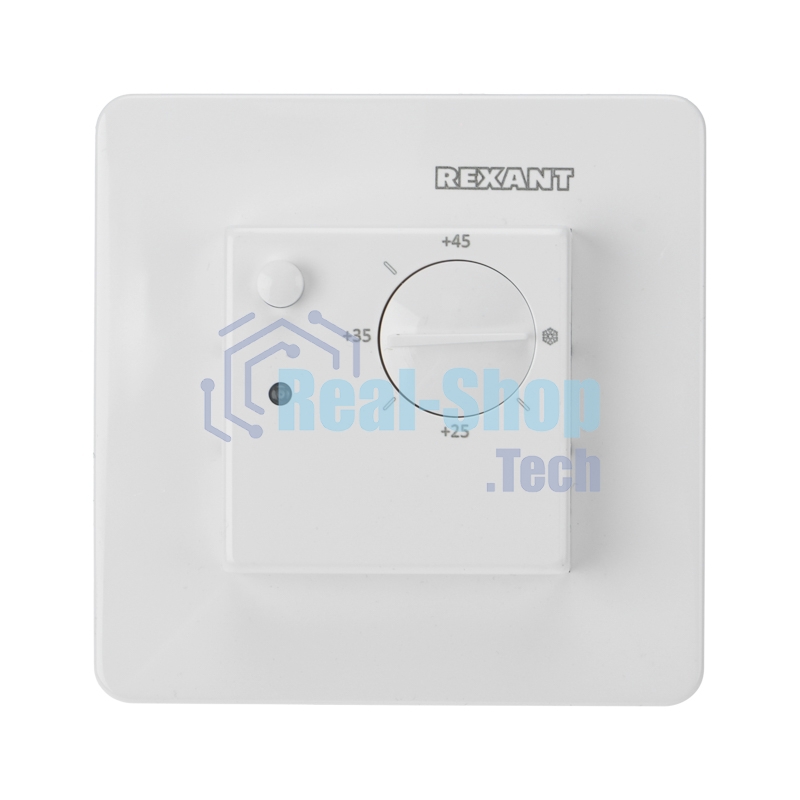 Терморегулятор механический Rexant RX-308U белый (совместим с Schneider серии Unica)