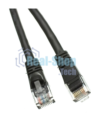 Патч-корд NTSS NTSS-PC-UTP-RJ45-5e-3.0-LSZH-BL NTSS-PC-UTP-RJ45-5E-3.0-LSZH UTP RJ-45 вил.-вилка RJ-45 cat.5e 3м черный LSZH (уп.:1шт) 26AWG