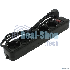 Сетевой фильтр ExeGate EX266859RUS SP-5-1.5B (5 розеток, 1.5 м, евровилка, черный)