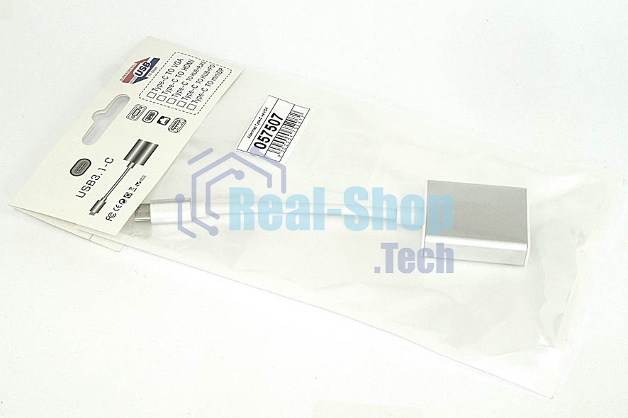 Адаптер Multiport Type-C на VGA для MacBook, серебристый