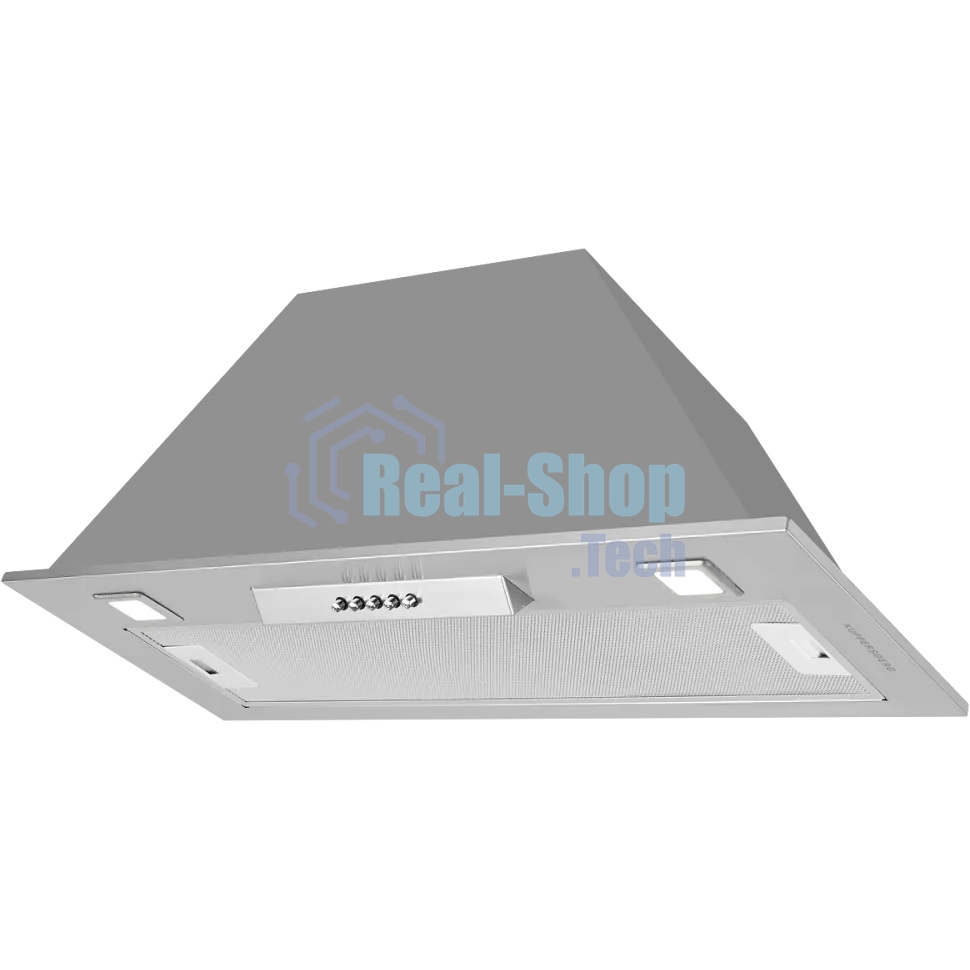 Встраиваемая вытяжка Kuppersberg Inlinea 70 X, 70 см, отвод/рециркуляция, 650 м3/ч, 3 скорости, KF-T (приобретается отдельно), нержавеющая сталь