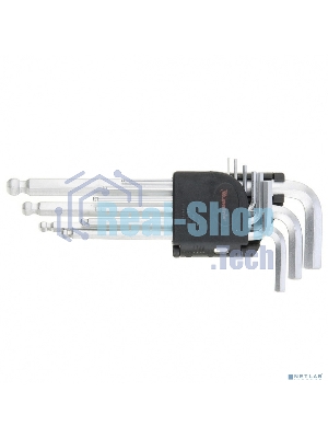 Набор ключей Matrix имбусовых HEX, 1,5–10 мм, CrV, 9 шт., удлиненные, с шаром