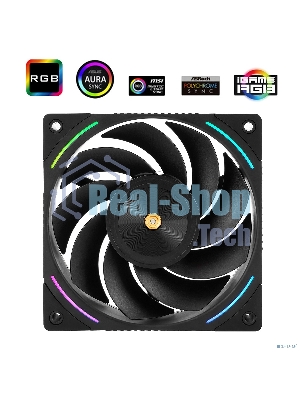 Кулер для корпуса Thermalright TL-K12R Reverse (120x120x25mm, 4-pin PWM, ARGB, 69CFM, 27dBA, 2150RPM, черный)